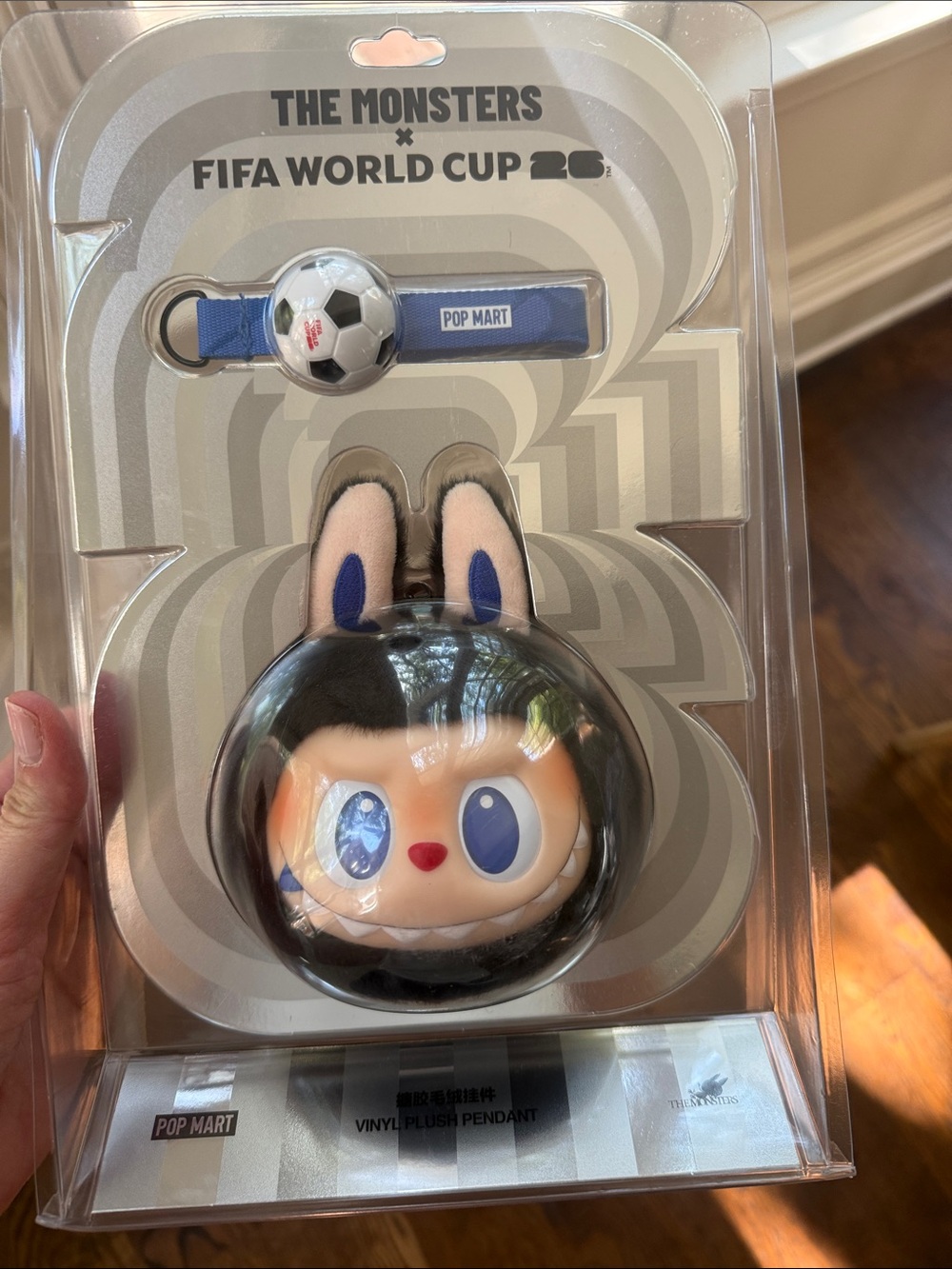 The Monsters FIFA World Cup Vinyl Plush Pendant - Black & Blue
